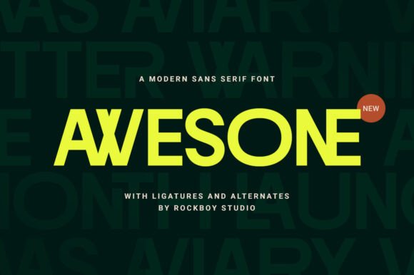 Awesone: A Modern Sans Serif Typeface for Editorial Design