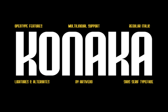Konaka Typeface: A Modern Sans Serif for Editorial Design
