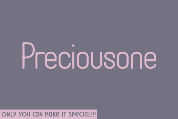 Preciousone: The Unique Sans Serif Font for Handmade Brands