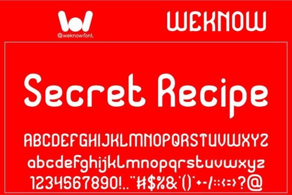 Secret Recipe Font: A Modern Typeface for Branding