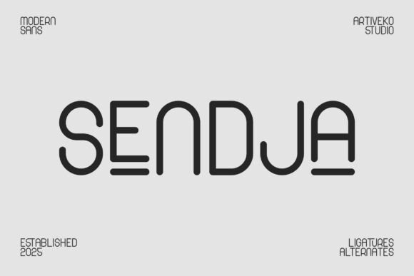 Sendja: A Friendly Sans Serif Font for Modern Branding