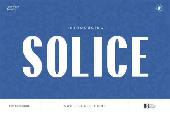 Solice: A Refined Sans Serif Typeface for Modern Web Design