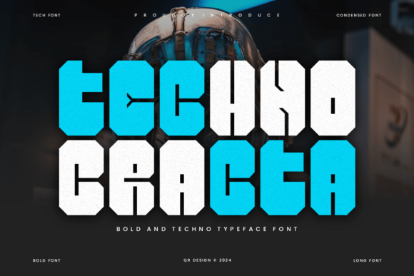 Techno Cracta: A Bold Sans Serif Font for Editorial Design